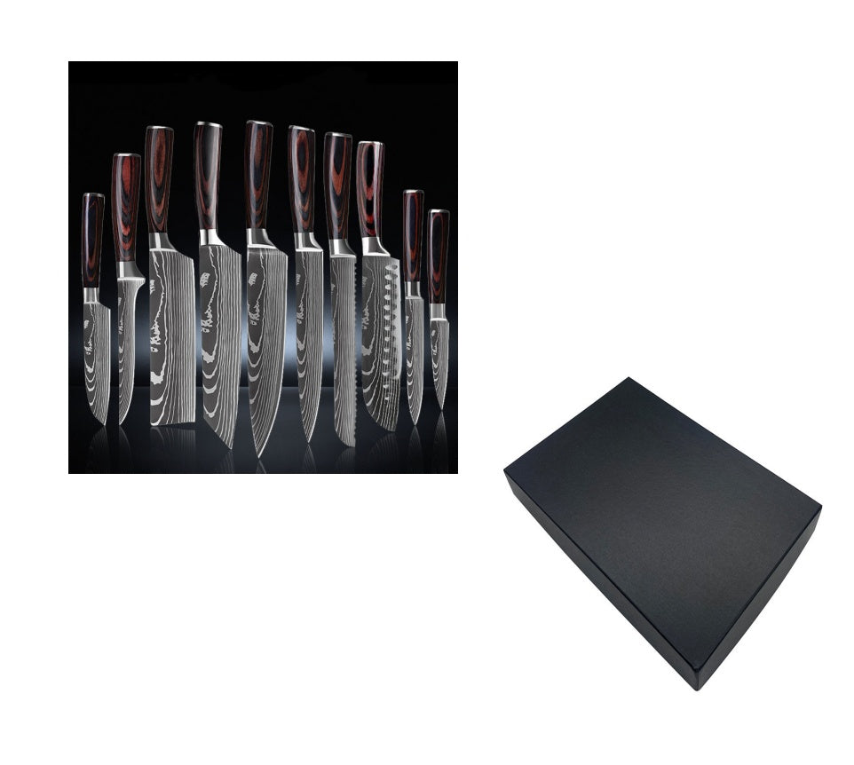 Stainless Steel Kitchen Knife Set (6/8/10 Pieces) | Sharp Chef Knives for Cooking