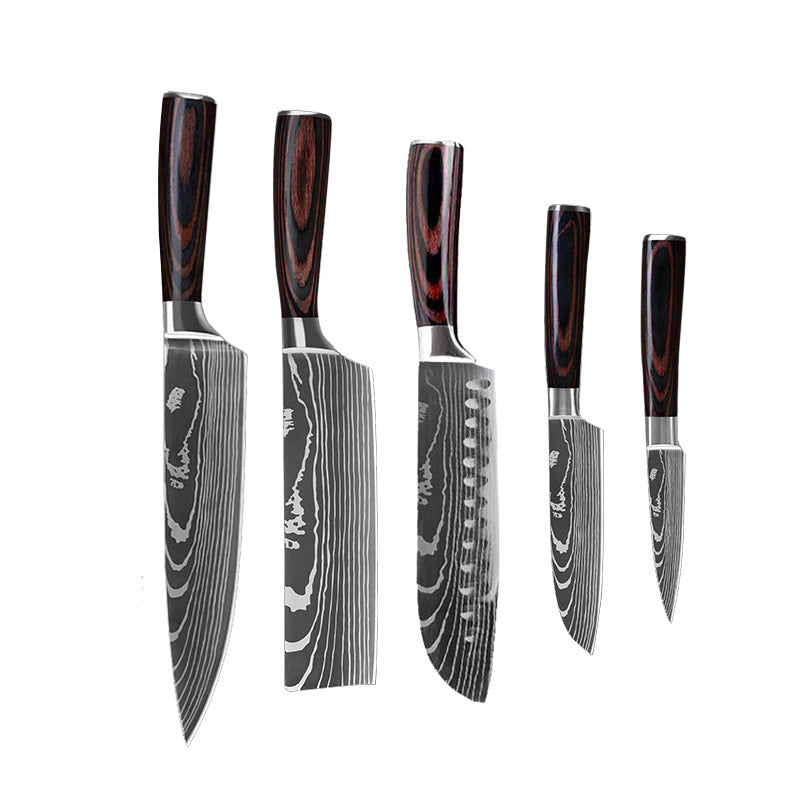 Stainless Steel Kitchen Knife Set (6/8/10 Pieces) | Sharp Chef Knives for Cooking