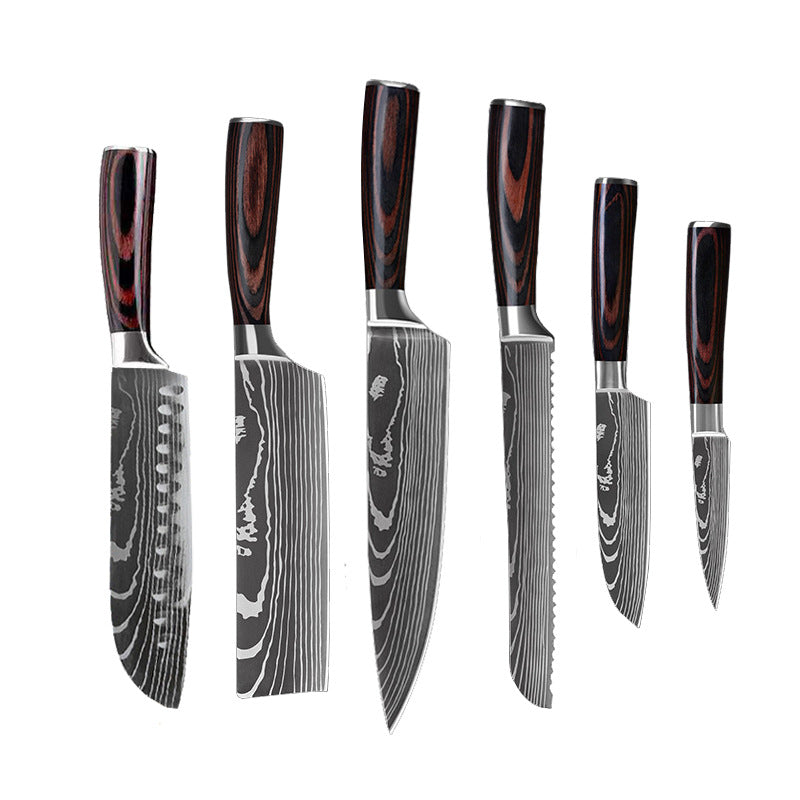 Stainless Steel Kitchen Knife Set (6/8/10 Pieces) | Sharp Chef Knives for Cooking