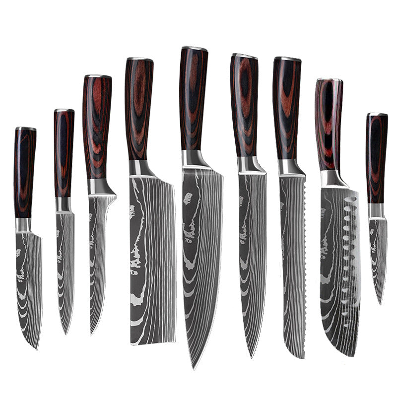 Stainless Steel Kitchen Knife Set (6/8/10 Pieces) | Sharp Chef Knives for Cooking