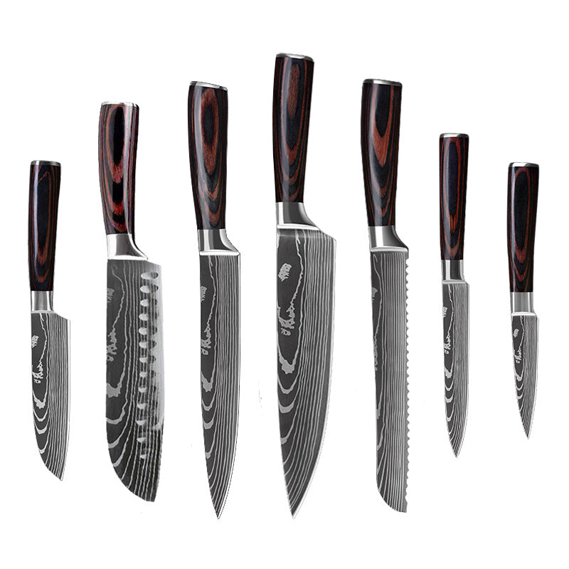 Stainless Steel Kitchen Knife Set (6/8/10 Pieces) | Sharp Chef Knives for Cooking
