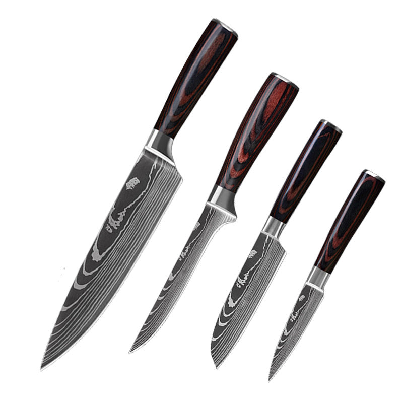 Stainless Steel Kitchen Knife Set (6/8/10 Pieces) | Sharp Chef Knives for Cooking